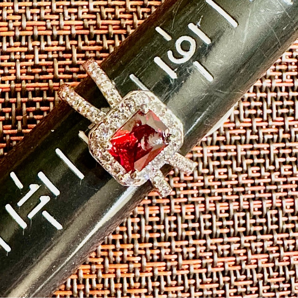 Fragrant Jewels Silver Ring with Red Gemstone